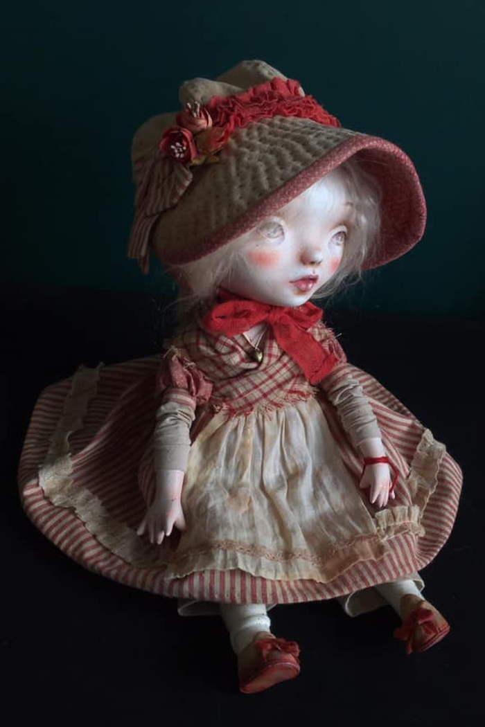 Little Greta - art doll by Anna Zueva